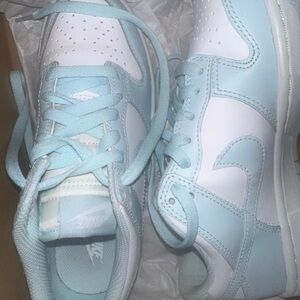 Kids nike dunks low White and Blue Sneakers (unisex)